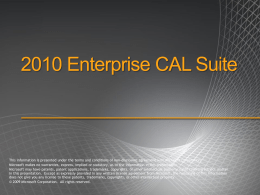 2010 Enterprise CAL Suite