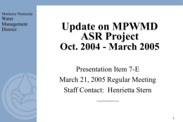 MPWMD Presentation on Local Desal Concept -