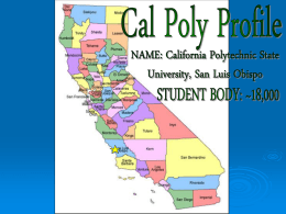 Cal Poly Profile - Sonoma Valley High School