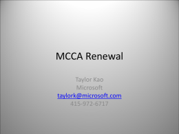 MCCA Renewal - University of California, Davis