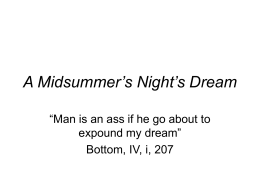 A Midsummer’s Night’s Dream - UCSB Department of English