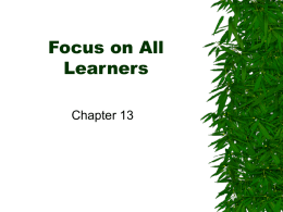 Focus on All Learners