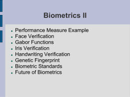 Biometrics II