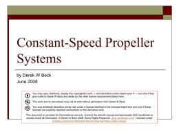 Constant-Speed Propeller by Derek W Beck