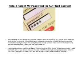 Help! I’m Locked Out of ADP Self Service