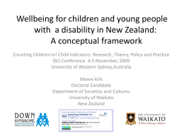 Wellbeing for children and young people with Down Syndrome