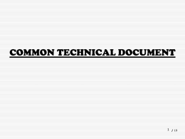 COMMON TECHNICAL DOCUMENT - PharmaQuesT