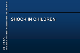 SHOCK IN CHILDREN - UT Health Science Center