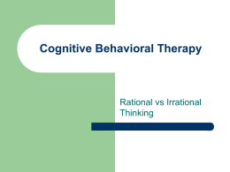 Cognitive Behavioral Therapy - Santa Barbara Therapist
