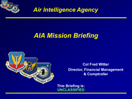 Air Intelligence Agency Mission Briefing (2004)