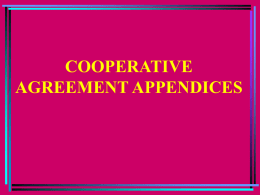 COOPERATIVE FUNDING AGREEMENTS