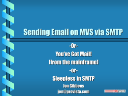 Using mail on MVS via SMTPNOTE