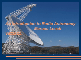RA Introduction - Shirleys Bay Radio Astronomy Consortium