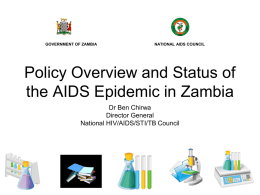 Policies_Strategies and Status of AIDS in Zambia