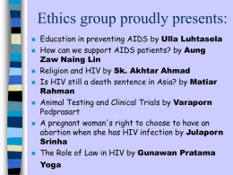 EDUCATION IN AIDS PREVENTION - Chulabhorn Research Institute