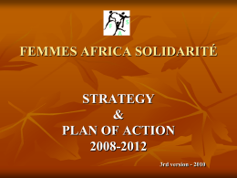 Diapositive 1 - Femmes Africa Solidarit&#233
