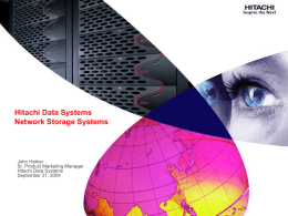 HDS Network Storage Systems - International Disk Drive