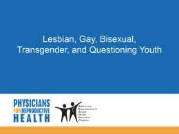 Lesbian, Gay, Bisexual, Transgender, and Questioning Youth