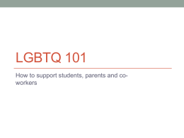 LGBTQ 101 - Stanley BPS Intern Website