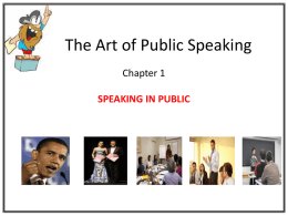 The Art of Public Speaking - Saigon Institute of Technology