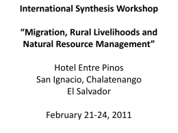 International Synthesis Workshop “Migration, Rural