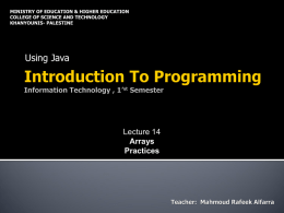 Introduction To Programming Information Technology , 1’st