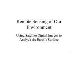 Remote Sensing of Our Environment