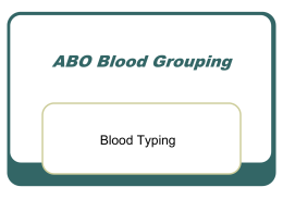 ABO/D Blood Groups