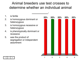 Animal breeders use test crosses to determine whether an