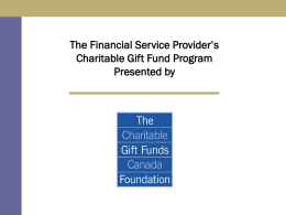 PlanGivCapital Presentation - The PlanGiv Group of Companies