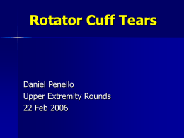 Rotator Cuff Tears - American Academy of Orthopaedic Surgeons