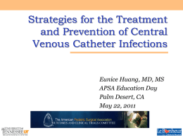 Prevention of Central Venous Catheter Infection