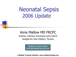 Infection Control in the NICU: