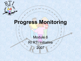 Progress Monitoring (PowerPoint)