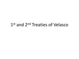 1st and 2nd Treaties of Velasco