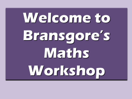 Big Maths CLIC FS Workshop.pps