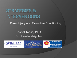 Strategies & Interventions - Traumatic Brain Injury