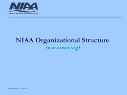 New NIAA Structure