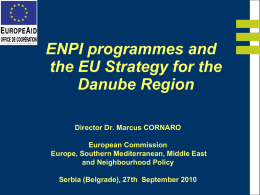 ENPI Presentation at EU Strategy for the Danube region