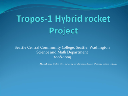 Tropos-1 Hybrid rocket Project