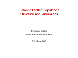Galactic components Structure and kinematics