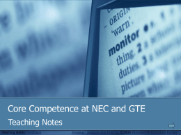 NEC and GTE - Management Class