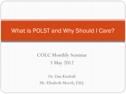 What is POLST and Why Should I Care?