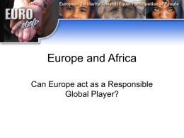 Europe and Africa