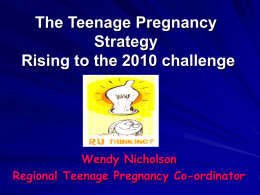 The Teenage Pregnancy Strategy for England: Working together