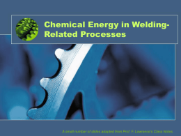 Chemical Energy in Welding