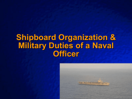 Shipboard Organization and the Military Duties of a Naval