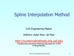 Spline Interpolation Method Power Point
