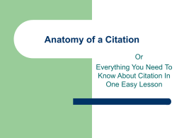 Anatomy of a Citation