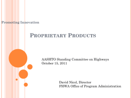Proprietary Products - AASHTO